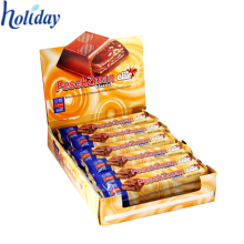 Caixas de exposição personalizadas da barra de chocolate do cartão do preço de fábrica de alta qualidade popular, caixa de exposição contrária para doces